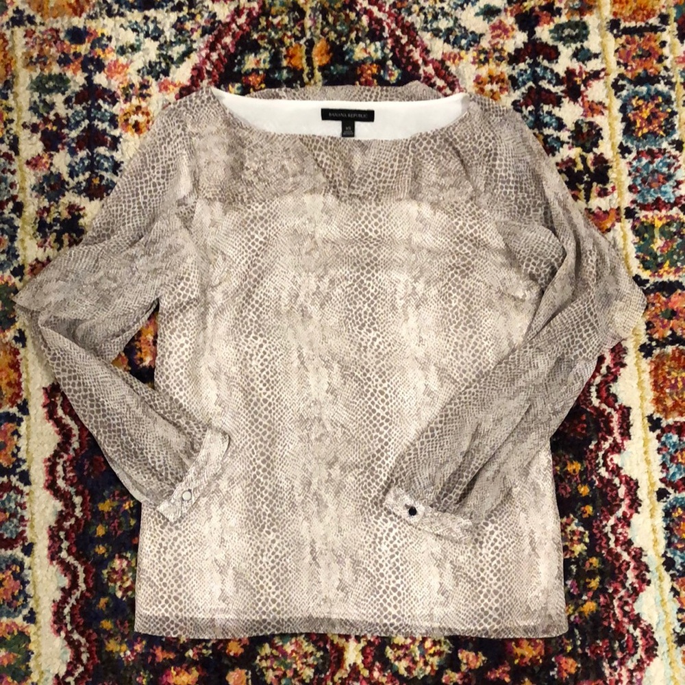 Snake skin flows blouse